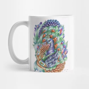 peacock design Mug